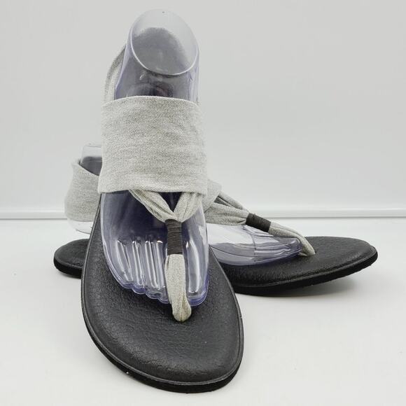Sanuk Woman's Yoga Sling 2 Sandals Size 11 Grey Comfort, EUC - Picture 1 of 8